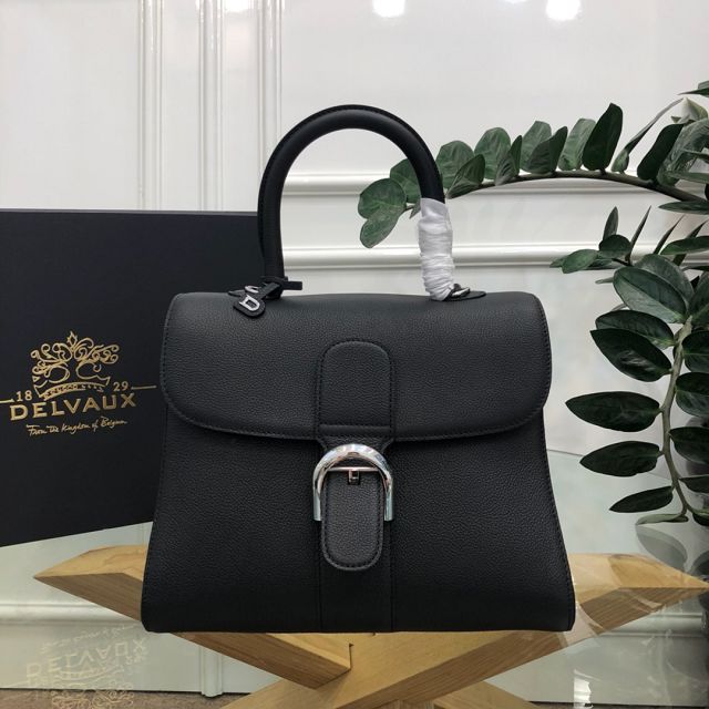 Delvaux original grained calfskin brillant bag MM AA0555 black