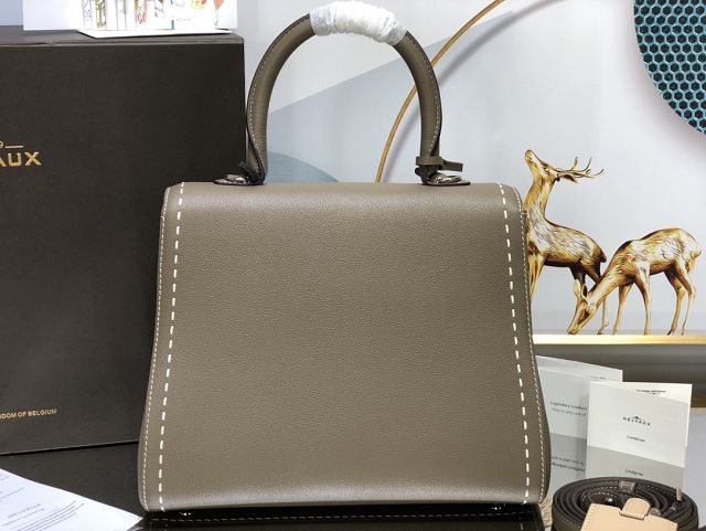 Delvaux original grained calfskin brillant bag MM AA0555 etoupe grey