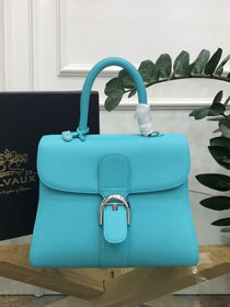 Delvaux original grained calfskin brillant bag MM AA0555 lake blue
