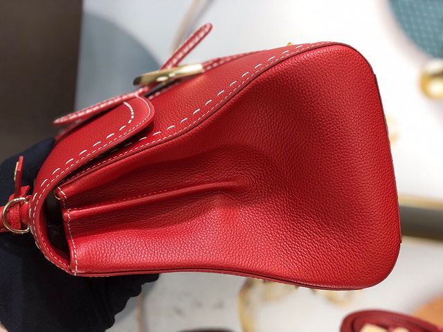 Delvaux original grained calfskin brillant bag MM AA0555 red