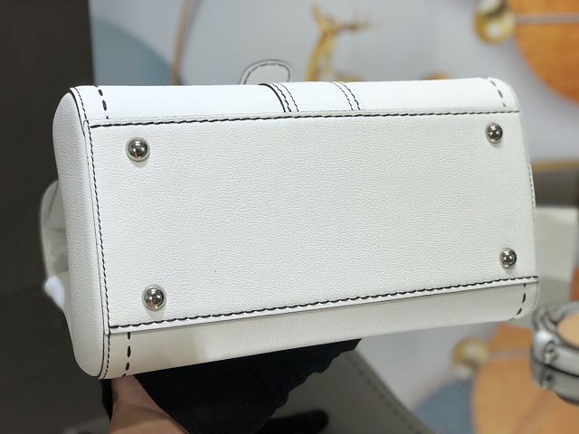 Delvaux original grained calfskin brillant bag MM AA0555 white