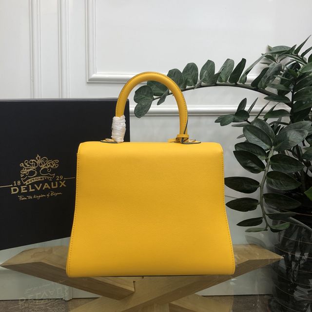 Delvaux original grained calfskin brillant bag MM AA0555 yellow