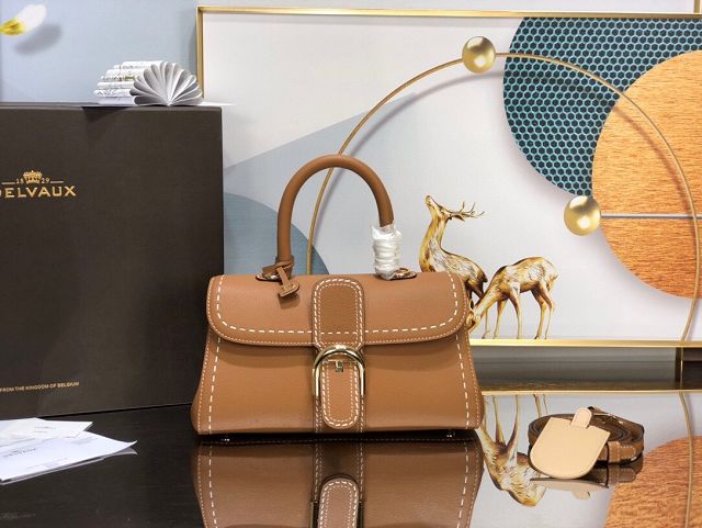 Delvaux original grained calfskin brillant small bag AA0417 caramel