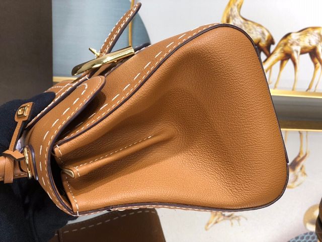 Delvaux original grained calfskin brillant small bag AA0417 caramel