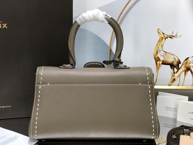 Delvaux original grained calfskin brillant small bag AA0417 etoupe grey