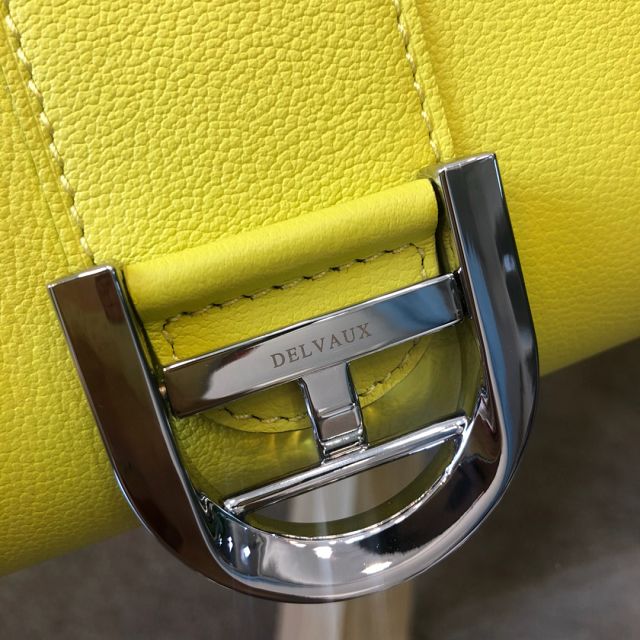 Delvaux original grained calfskin brillant small bag AA0417 lemon yellow