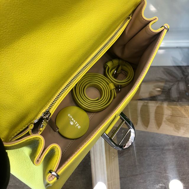 Delvaux original grained calfskin brillant small bag AA0417 lemon yellow