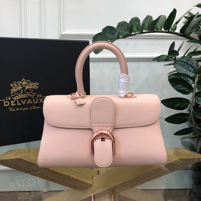 Delvaux original grained calfskin brillant small bag AA0417 nude