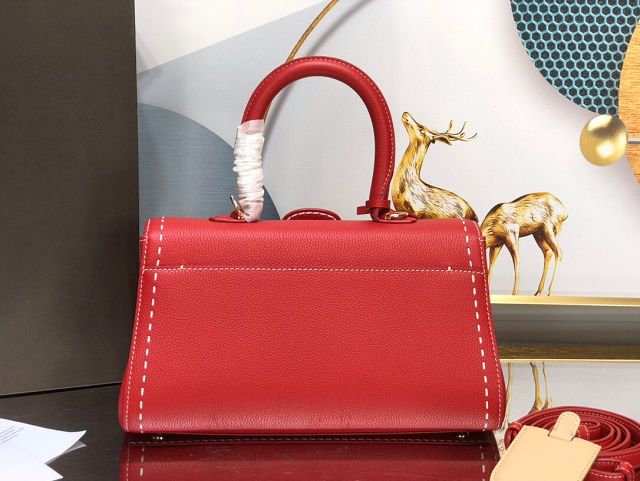 Delvaux original grained calfskin brillant small bag AA0417 red