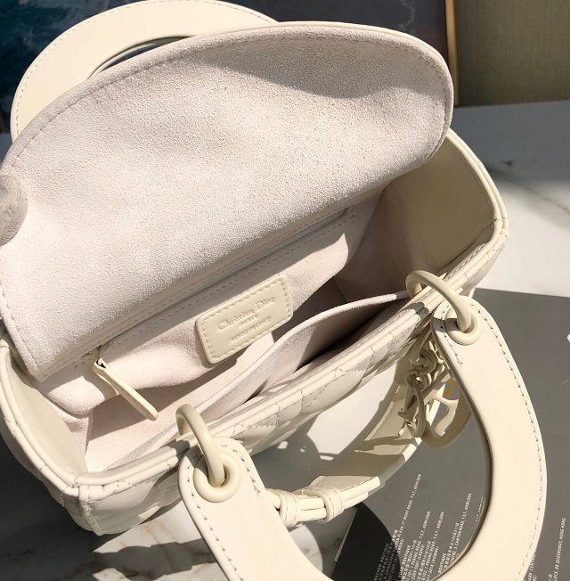 Dior original lambskin small my ABCdior ultra-matte bag M0538 white