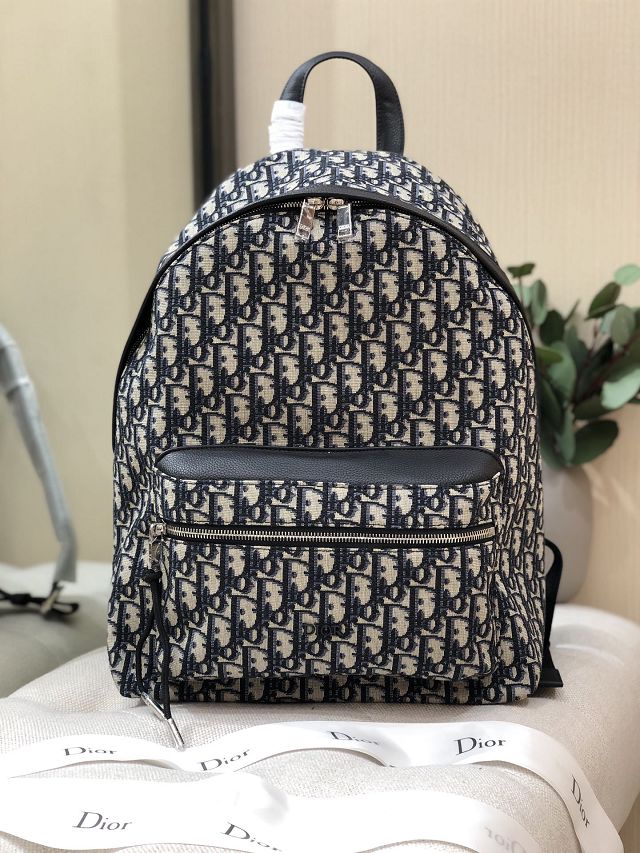 Dior original canvas large backpack BA0930 blue