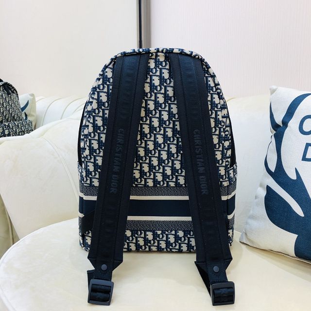 Dior original canvas large backpack BA9037 blue