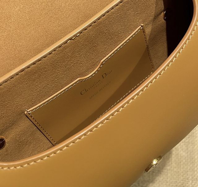 Dior original box calfskin bobby east-west bag M9327 brown