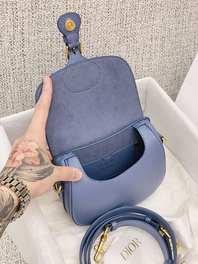 Dior original box calfskin medium bobby bag M9319 blue