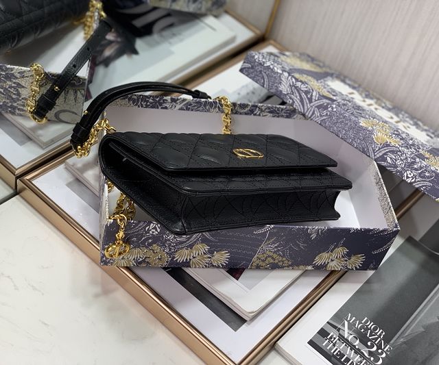 Dior original calfskin caro belt pouch S5091 black
