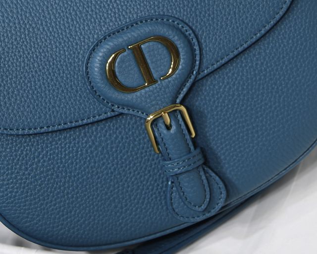 Dior original grained calfskin medium bobby bag M9319 blue