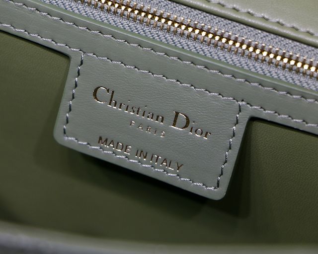 Dior original macrocannage calfskin large caro bag M9243 green