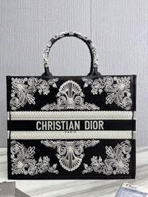 Dior original calfskin large book tote bag M1286 black