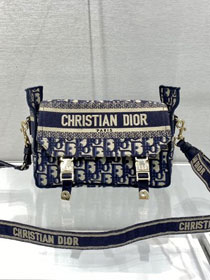 Dior original canvas small diorcamp messenger bag M1241 blue