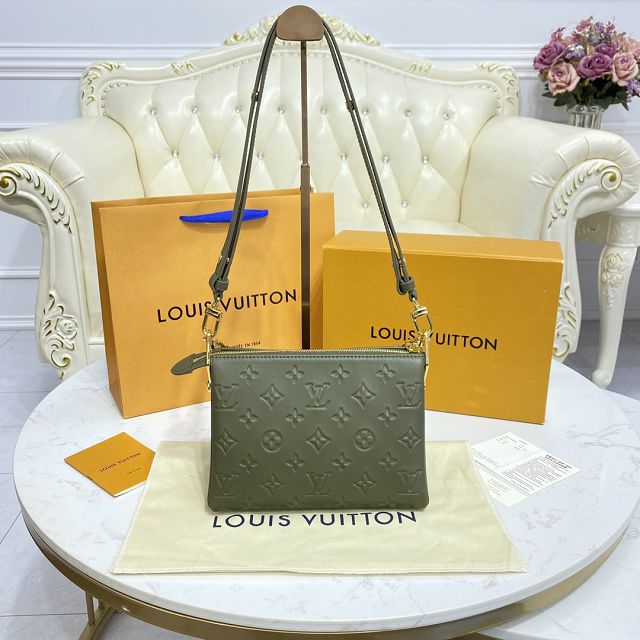 Louis vuitton original lambskin coussin BB bag M20574 khaki green