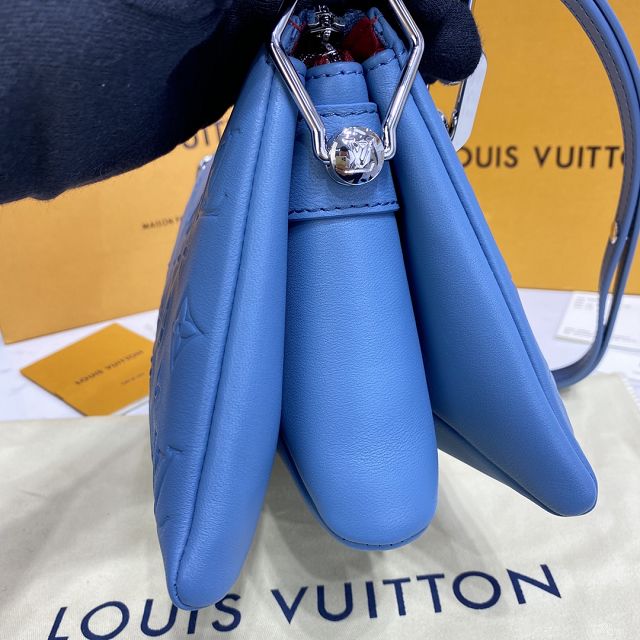 Louis vuitton original lambskin coussin BB bag M20574 blue