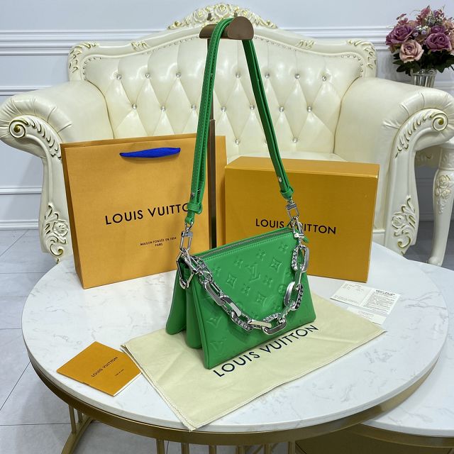 Louis vuitton original lambskin coussin BB bag M20574 green