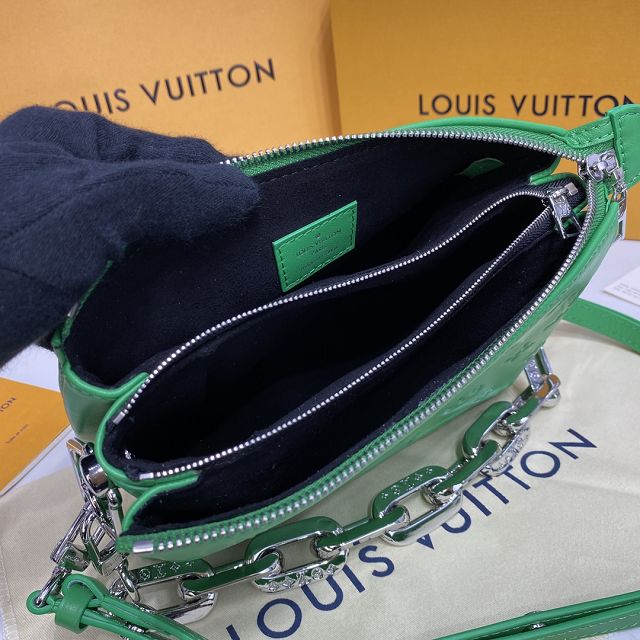 Louis vuitton original lambskin coussin BB bag M20574 green