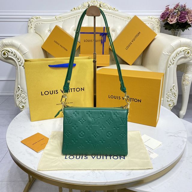 Louis vuitton original lambskin coussin BB bag M20574 peacock green