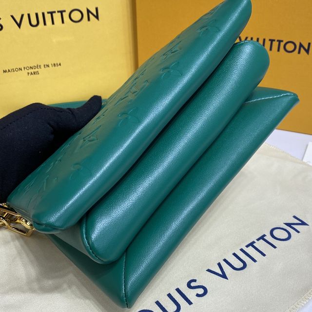 Louis vuitton original lambskin coussin BB bag M20574 peacock green