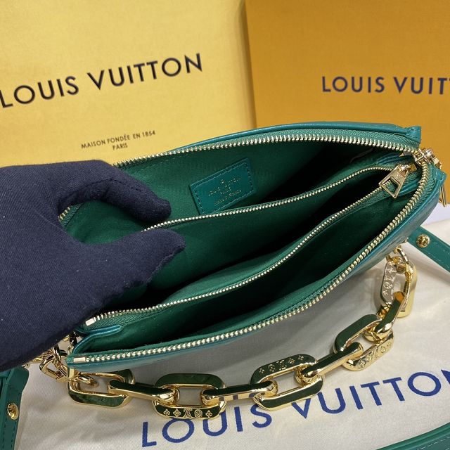 Louis vuitton original lambskin coussin BB bag M20574 peacock green