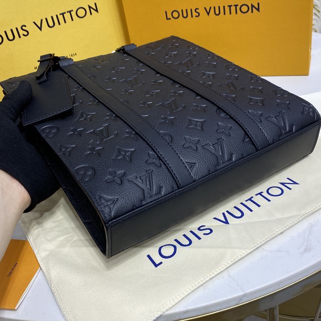 Louis vuitton original calfskin sac plat bag M59960 black