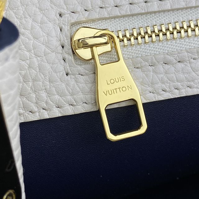 Louis vuitton original calfskin capucines BB handbag M59597 dark blue