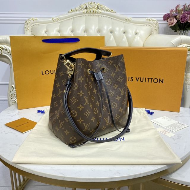 Louis vuitton original monogram canvas neonoe mm bag M43895 black