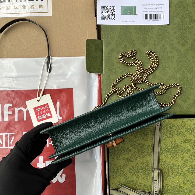 GG original calfskin diana mini bag 696817 green