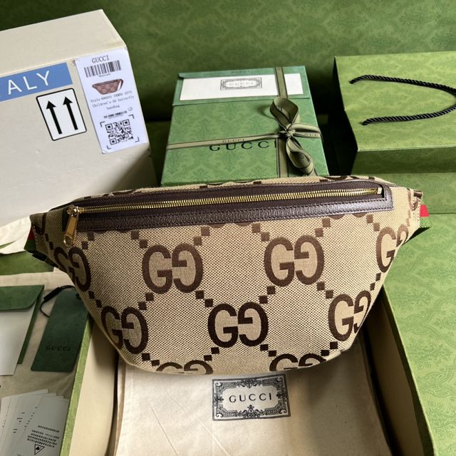 GG original canvas belt bag 696031 camel