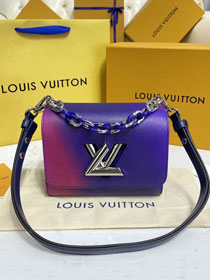 Louis vuitton original epi leather twist pm handbag M59896 purple