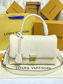Louis vuitton original calfskin madeleine MM handbag M45976 white