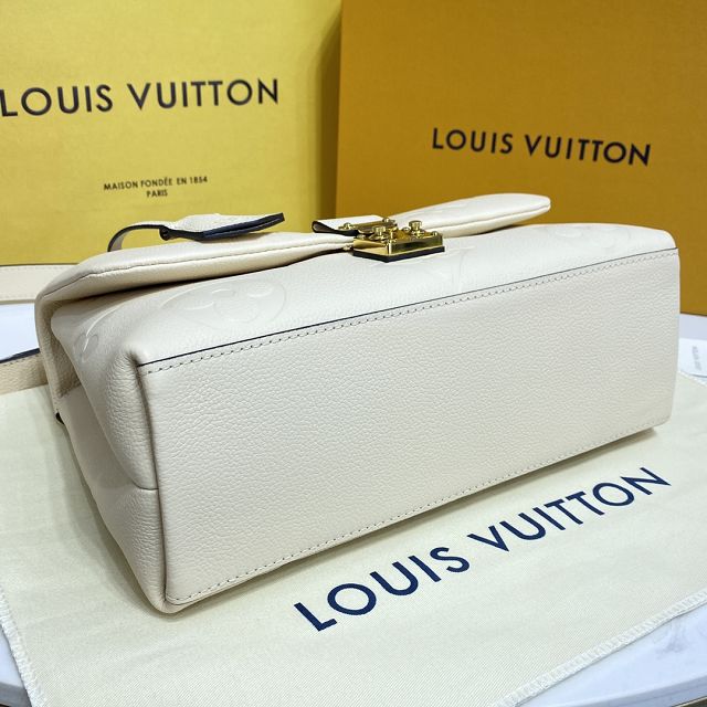 Louis vuitton original calfskin madeleine MM handbag M45976 white
