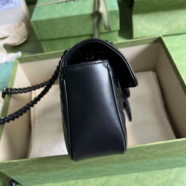 2022 GG original calfskin marmont mini bag 446744 black