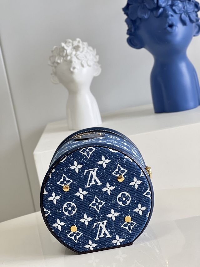 Louis vuitton original denim cannes bag M43986 blue