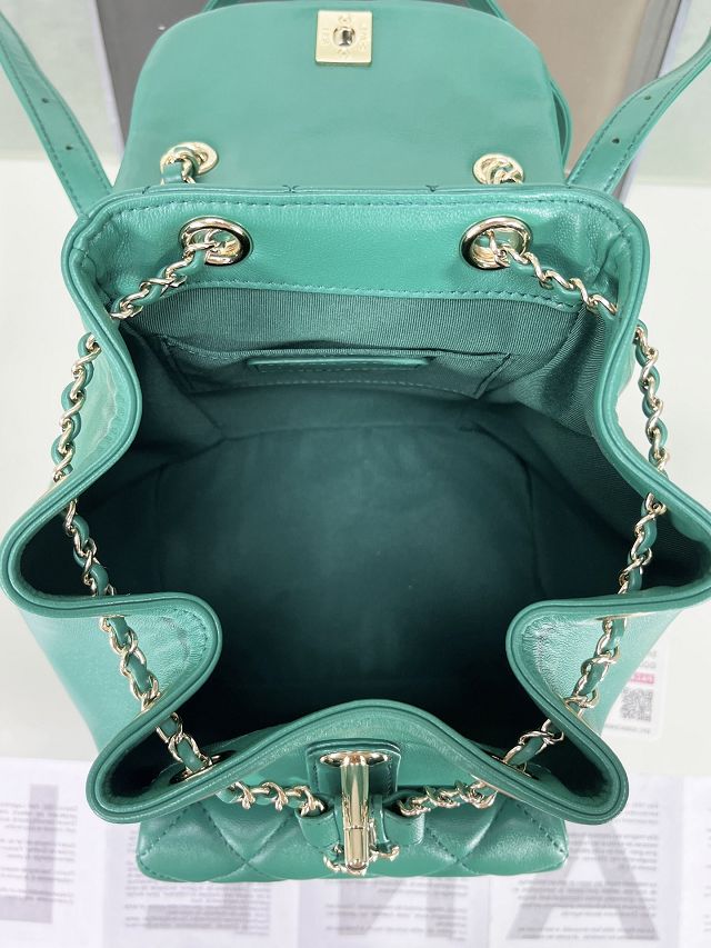 CC original lambskin mini backpack AS2908 green