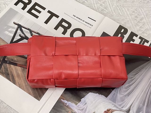 BV original calfskin cassette belt bag 651053 red