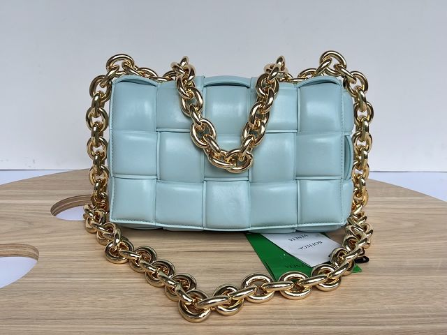 BV original lambskin chain cassette 631421 teal washed