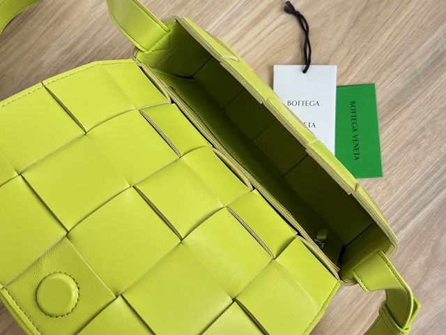 BV original lambskin cassette crossbody bag 578004 acid kiwi