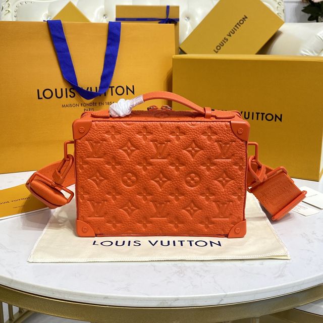 Louis vuitton original calfskin handle soft trunk M20956 orange