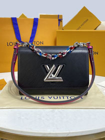 Louis vuitton original epi leather twist MM handbag M57654 black