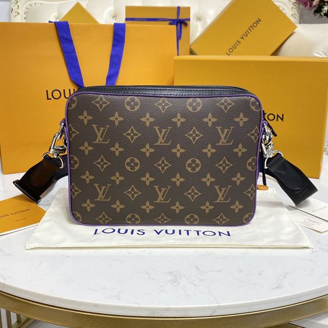 Louis vuitton original monogram canvas trio messenger bag M46266 purple