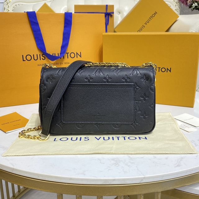 Louis vuitton original calfskin marceau chain bag M46127 black