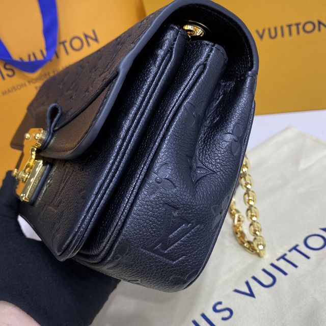 Louis vuitton original calfskin marceau chain bag M46127 black