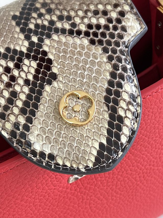 Louis vuitton original calfskin capucines BB handbag M92667 red